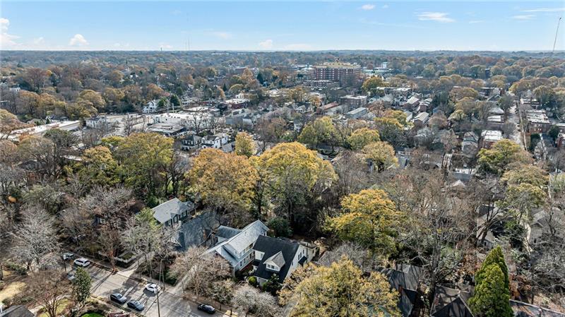 993 Highland View Northeast Atlanta, GA 30306 - Photo 40 of 54 an aerial view of a city with lots of residential buildings