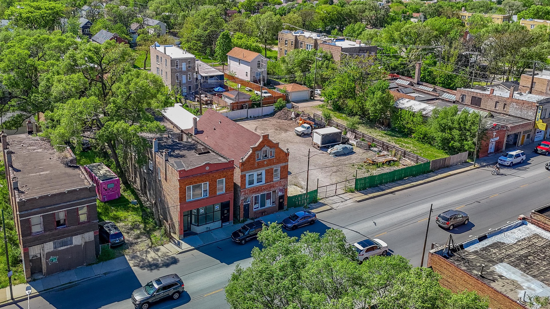 1638 South Pulaski Road Chicago, IL 60623 - Photo 3 of 22 an aerial view of multiple houses with yard