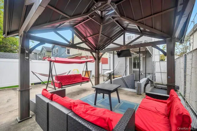 a outdoor space with patio lots of furniture