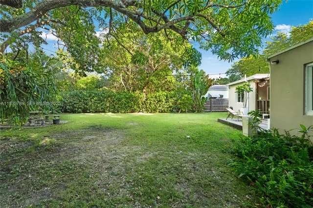 a view of a house with a backyard
