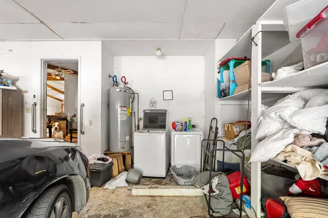 a room with storage and utility