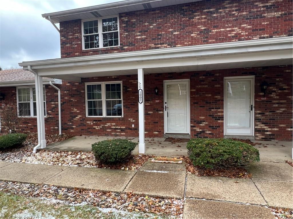 a front view of a house