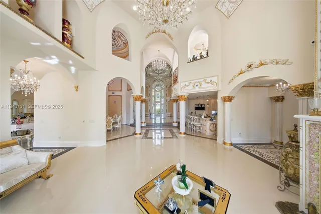 a view of living room with fireplace