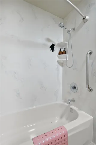 a view of a backyard with sitting area