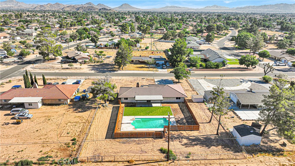 20717 Eyota Apple Valley, CA 92308 - Photo 36 of 38 an aerial view of a house with a ocean view