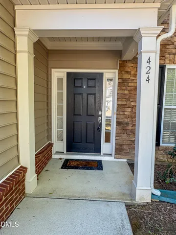 a view of front door of house