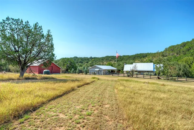 a view of an outdoor space and swimming pool