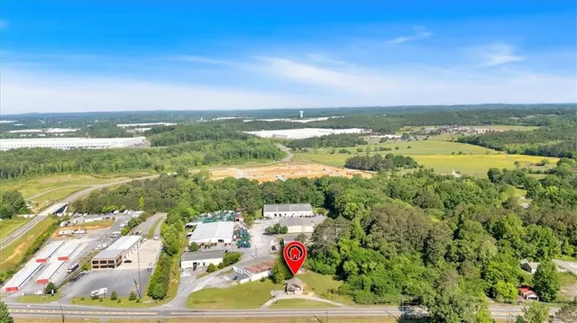 a view of a lake with mountains in the background