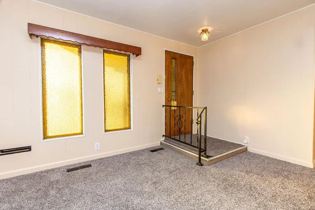 a view of a room with window