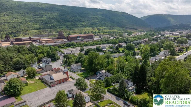an aerial view of multiple house