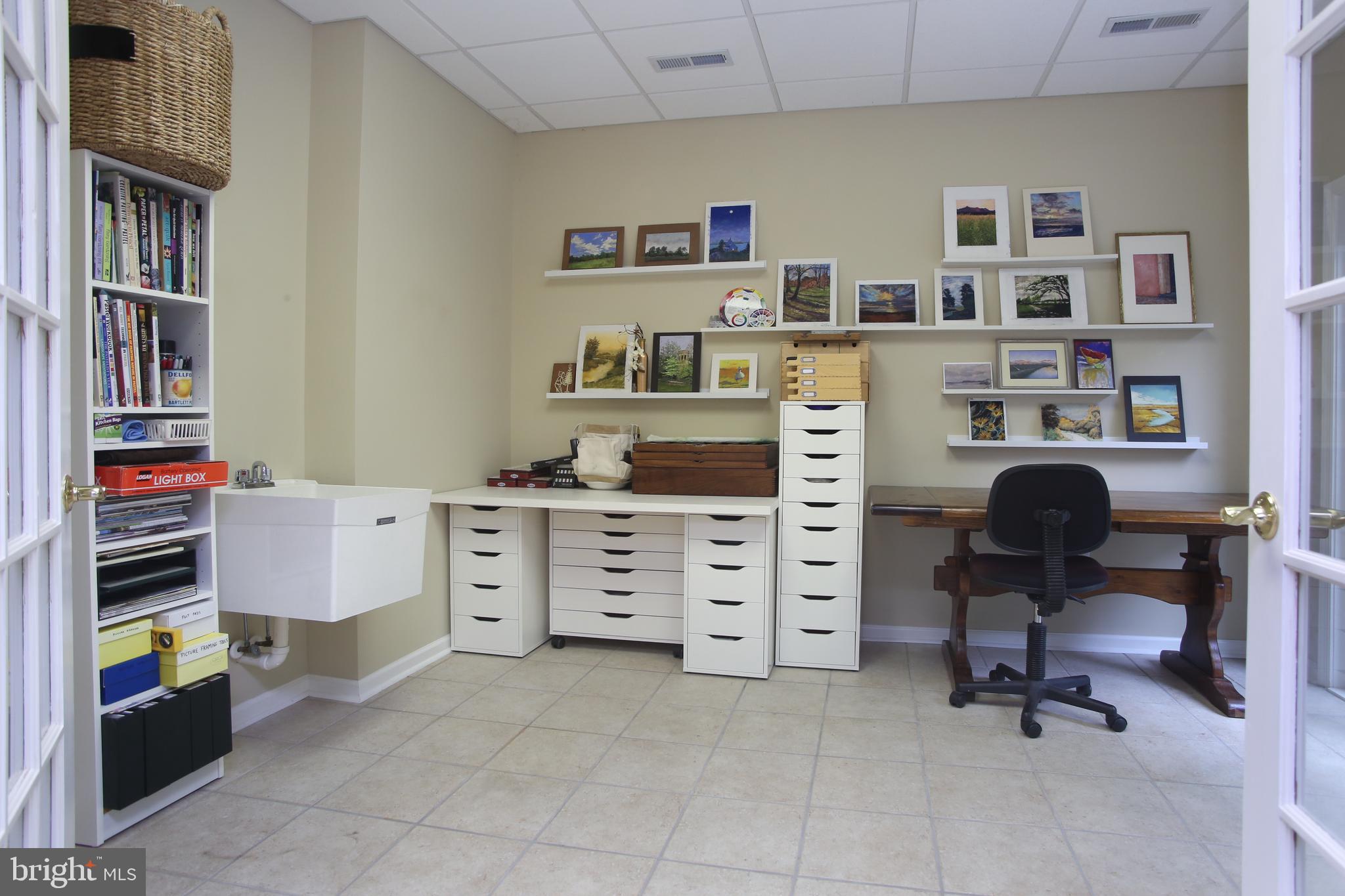 5686 Ridgeview Drive Doylestown, PA 18902 - Photo 37 of 53 Lower Level Office/Art Room with Sink