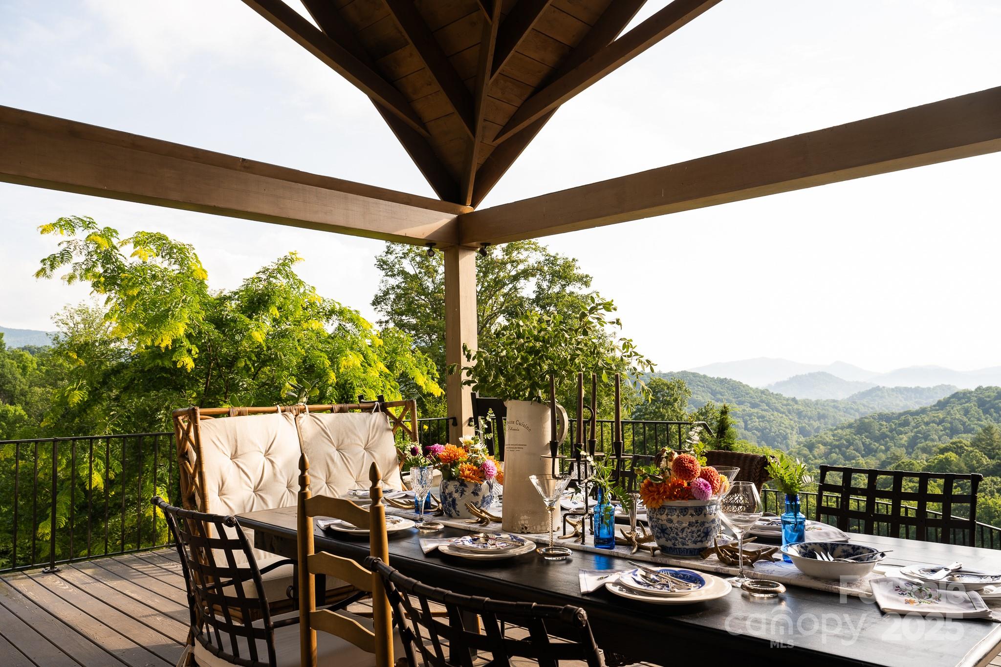 384 Doan Town Road Burnsville, NC 28714 - Photo 19 of 44 a view of swimming pool from a balcony