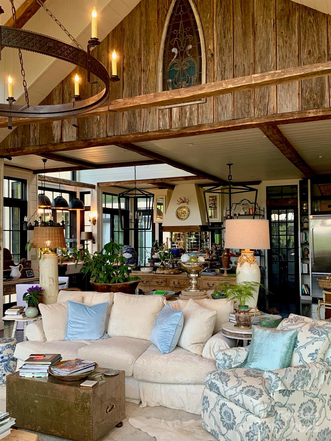 384 Doan Town Road Burnsville, NC 28714 - Photo 24 of 44 a living room with furniture and a fireplace