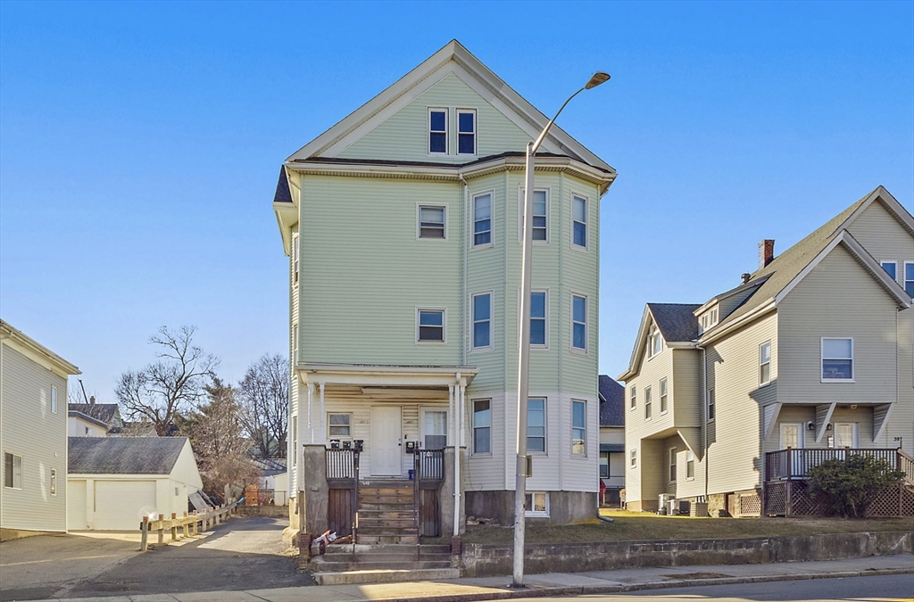 a front view of a house