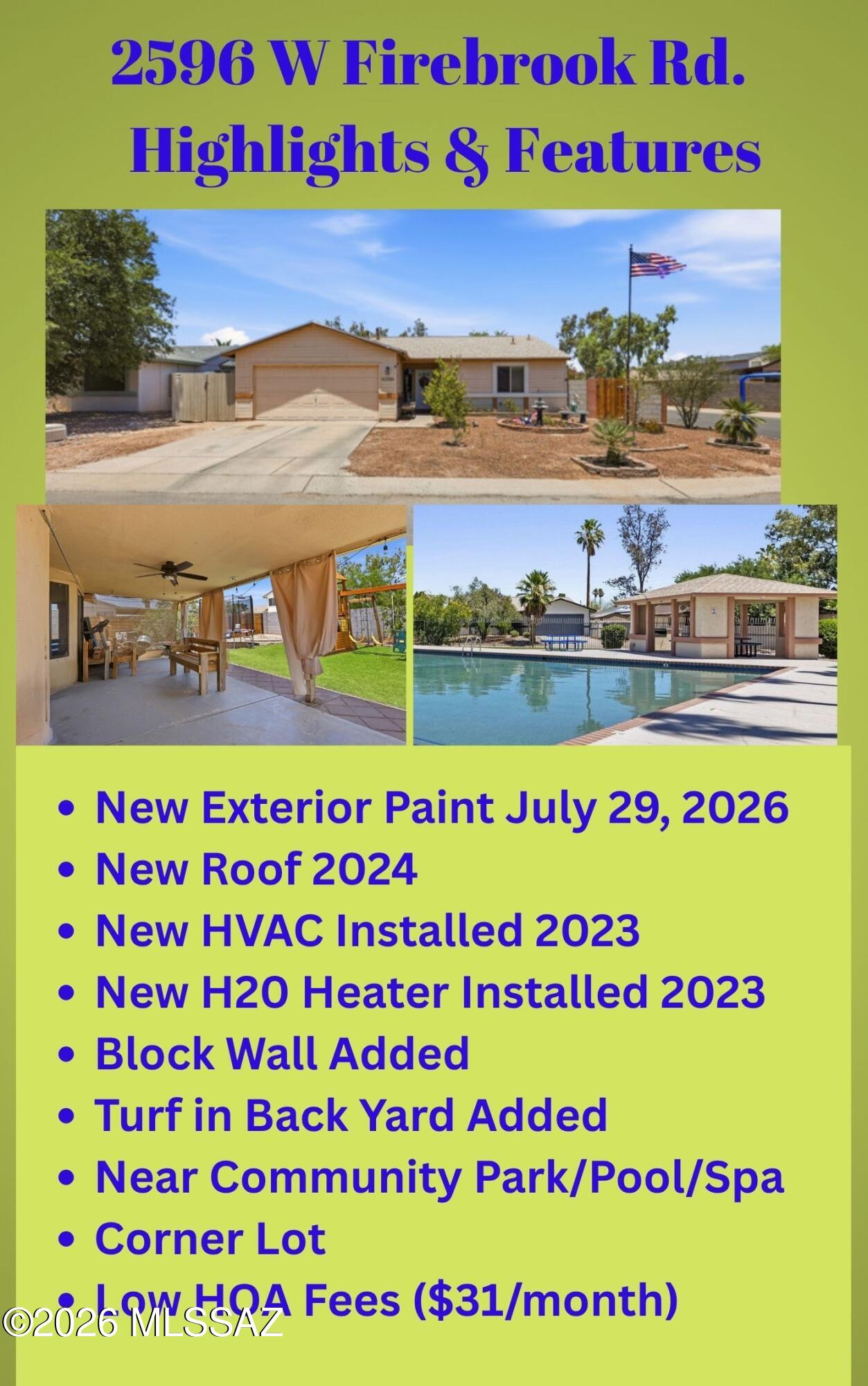 2596 West Firebrook Road Tucson, AZ 85741 - Photo 47 of 48 Highlights & Features