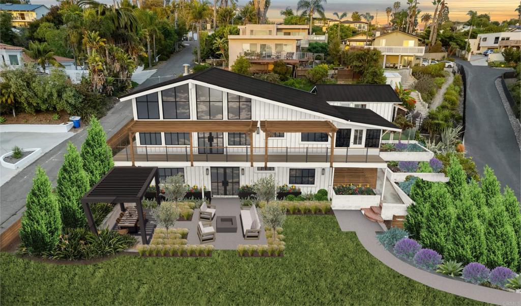 1551 Burgundy Road Encinitas, CA 92024 - Photo 31 of 31 a aerial view of a house with a yard table and chairs