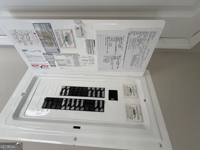 a close view of water heater room