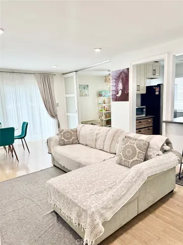 a living room with furniture and a couch