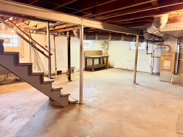 a view of a city street from a building