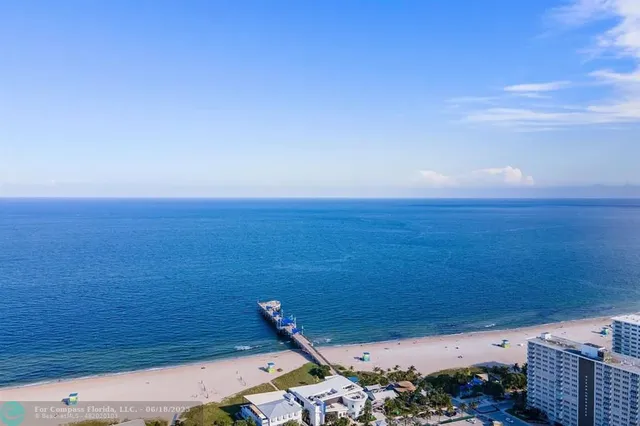 a view of lake and city