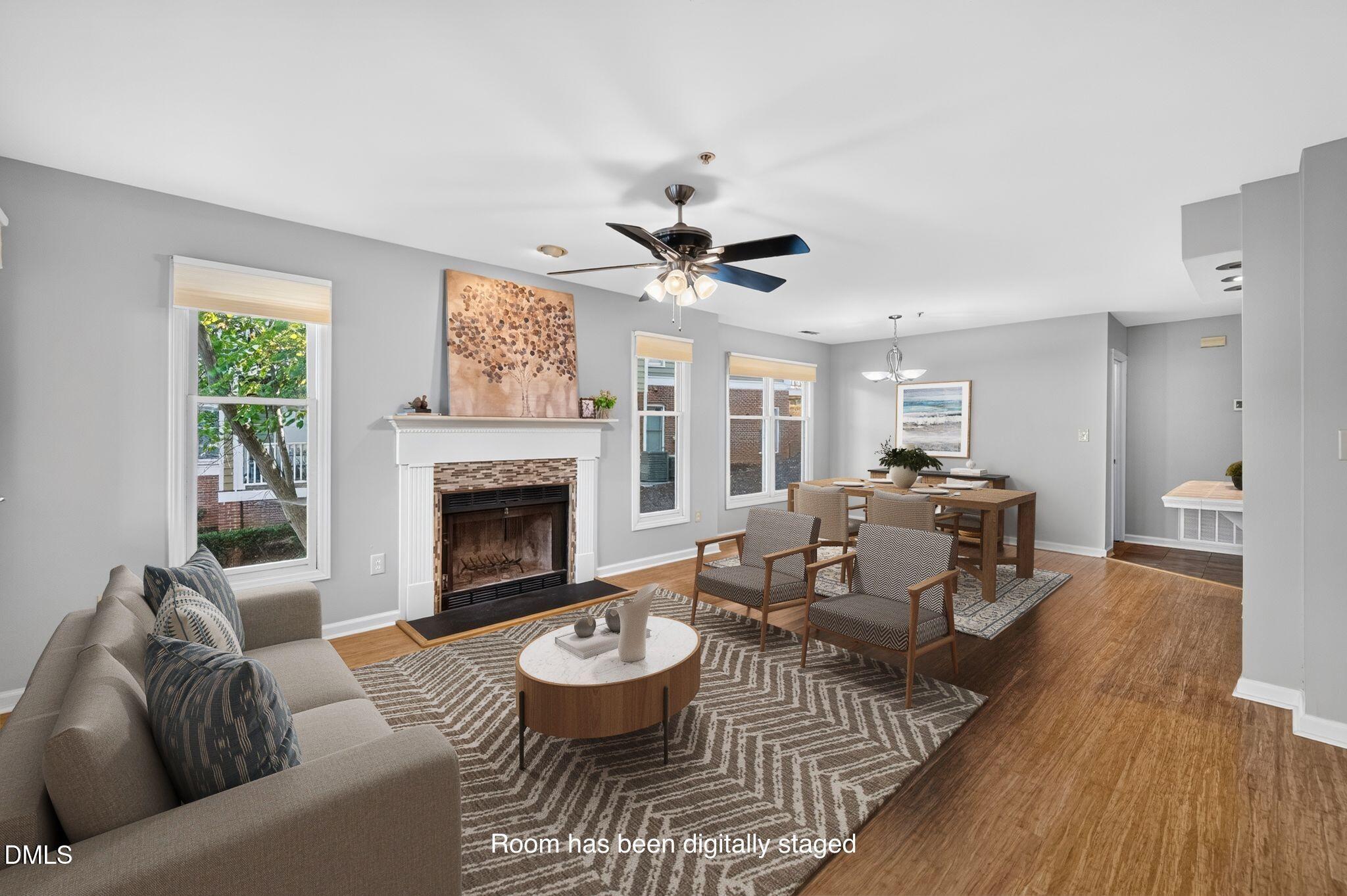 512 Springfork Drive Cary, NC 27513 - Photo 4 of 43 virtually staged family and dining 3