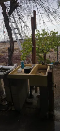 a view of a road with a building in the background