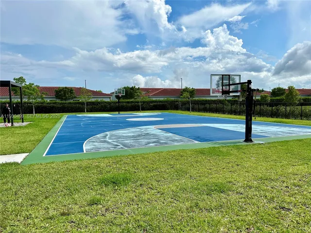 a view of a basketball court