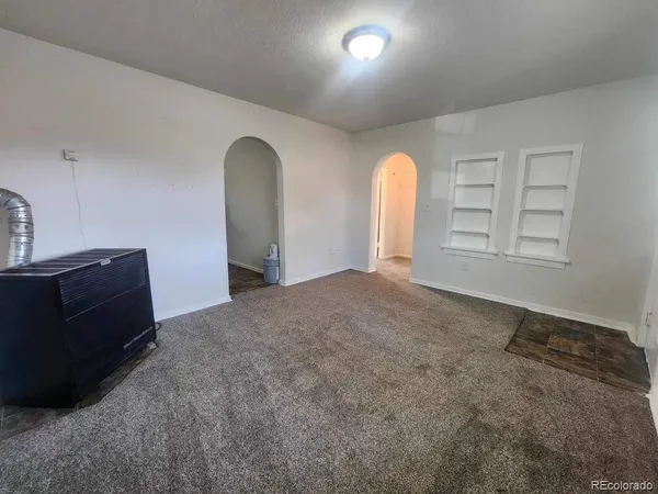 a view of a livingroom with a window