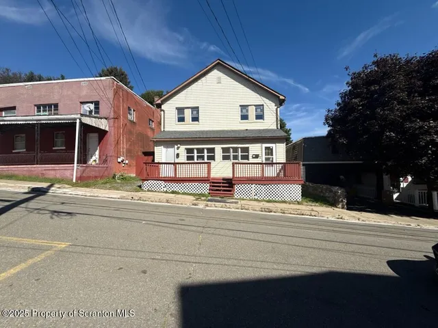 a view of building with street