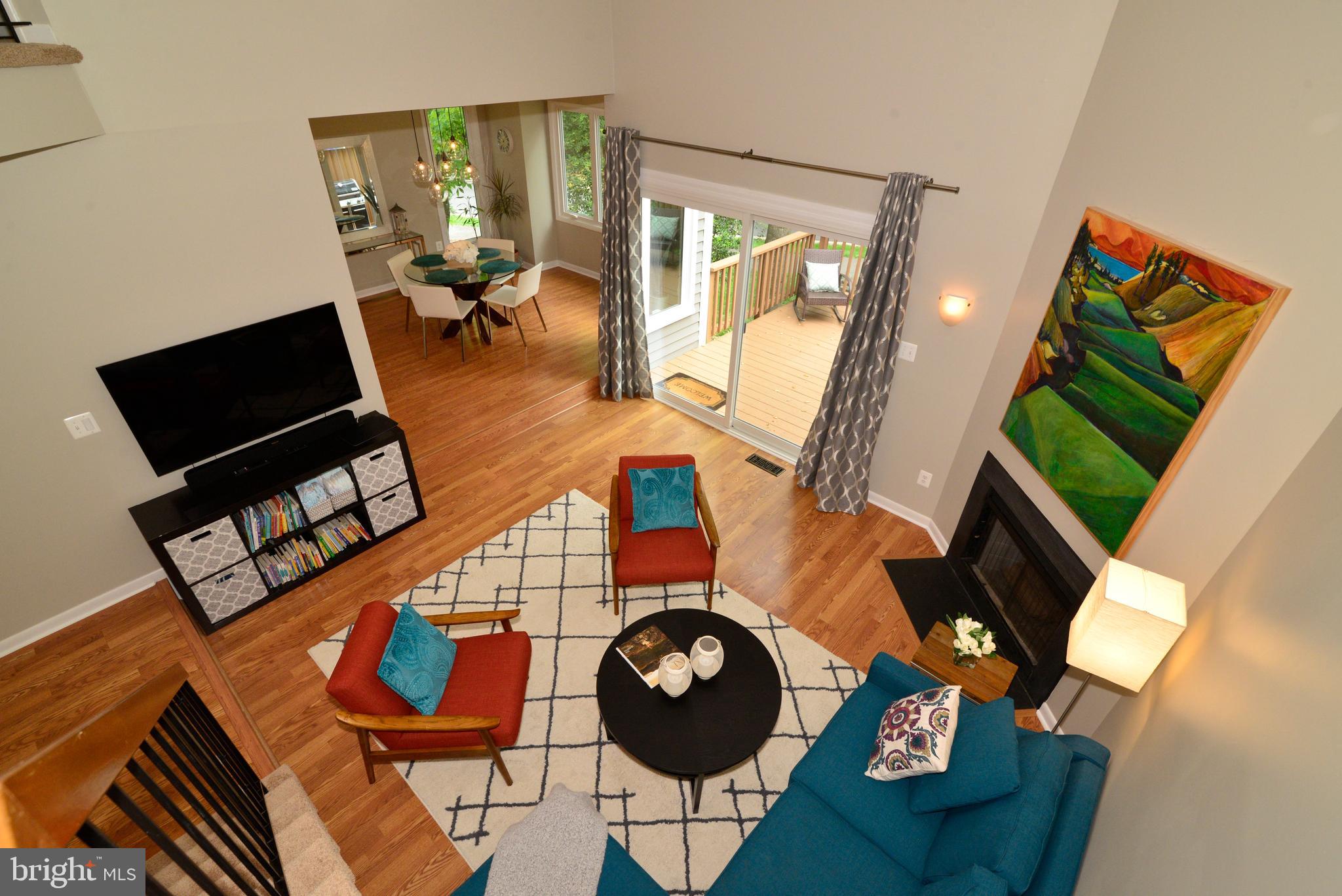 11609 Chapel Cross Way Reston, VA 20194 - Photo 11 of 32 View of 2-Story Living Room from Upper Level.