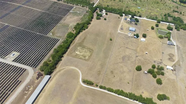 an aerial view of a balcony with painted walls