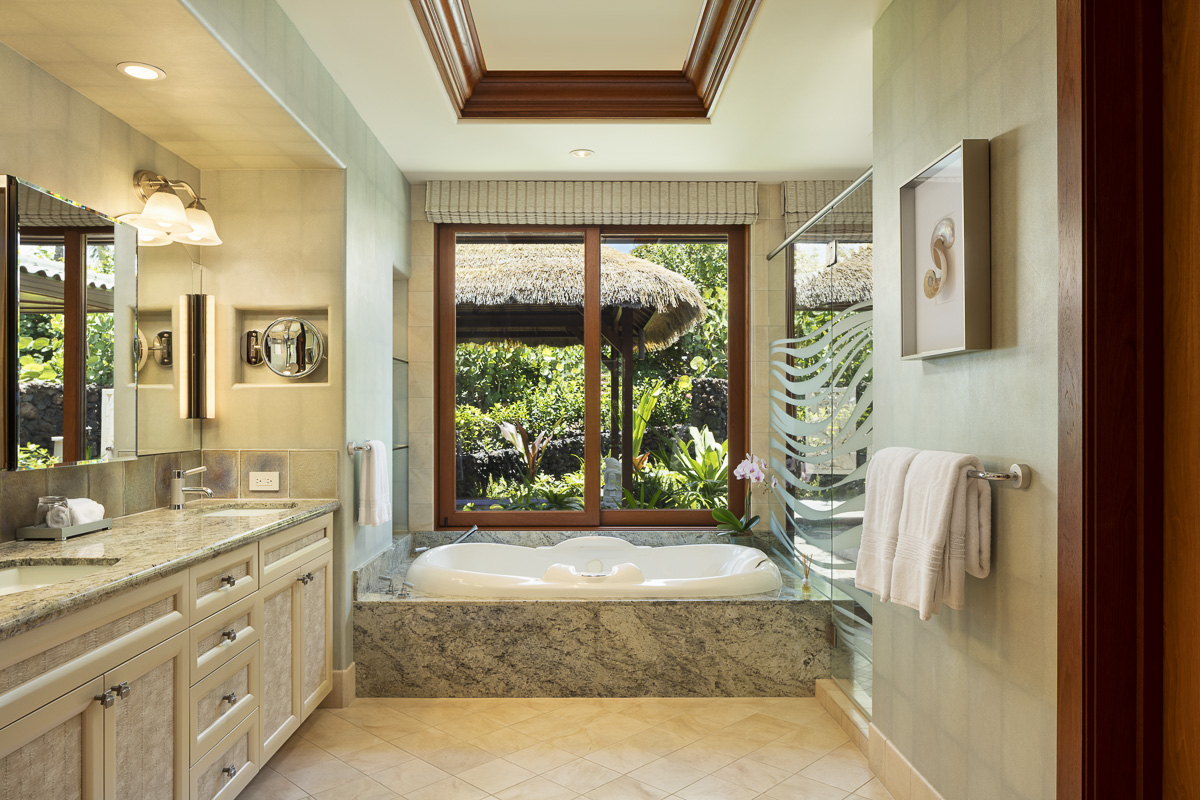 68-1015 Pauoa Way Kamuela, HI 96743 - Photo 8 of 30 a spacious bathroom with a granite countertop tub sink and mirror