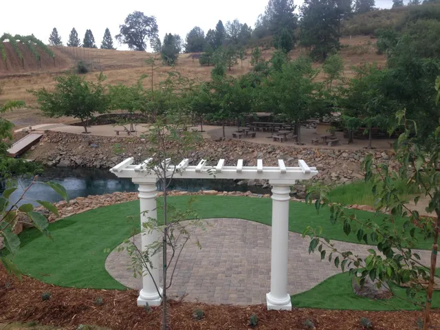 a backyard of a house