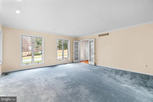 a picture of a bench in front of a door