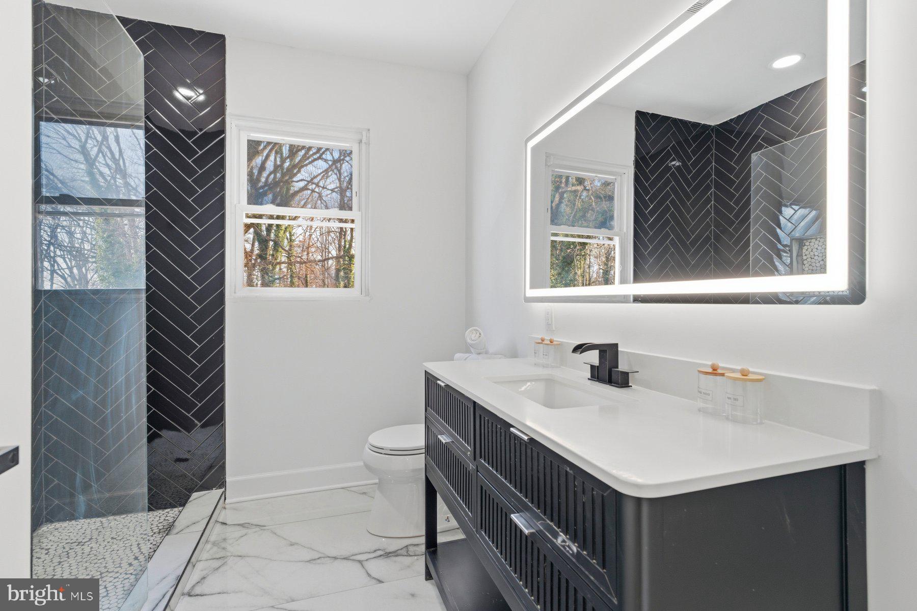 413 1st Avenue Halethorpe, MD 21227 - Photo 9 of 38 a bathroom with a sink and a mirror