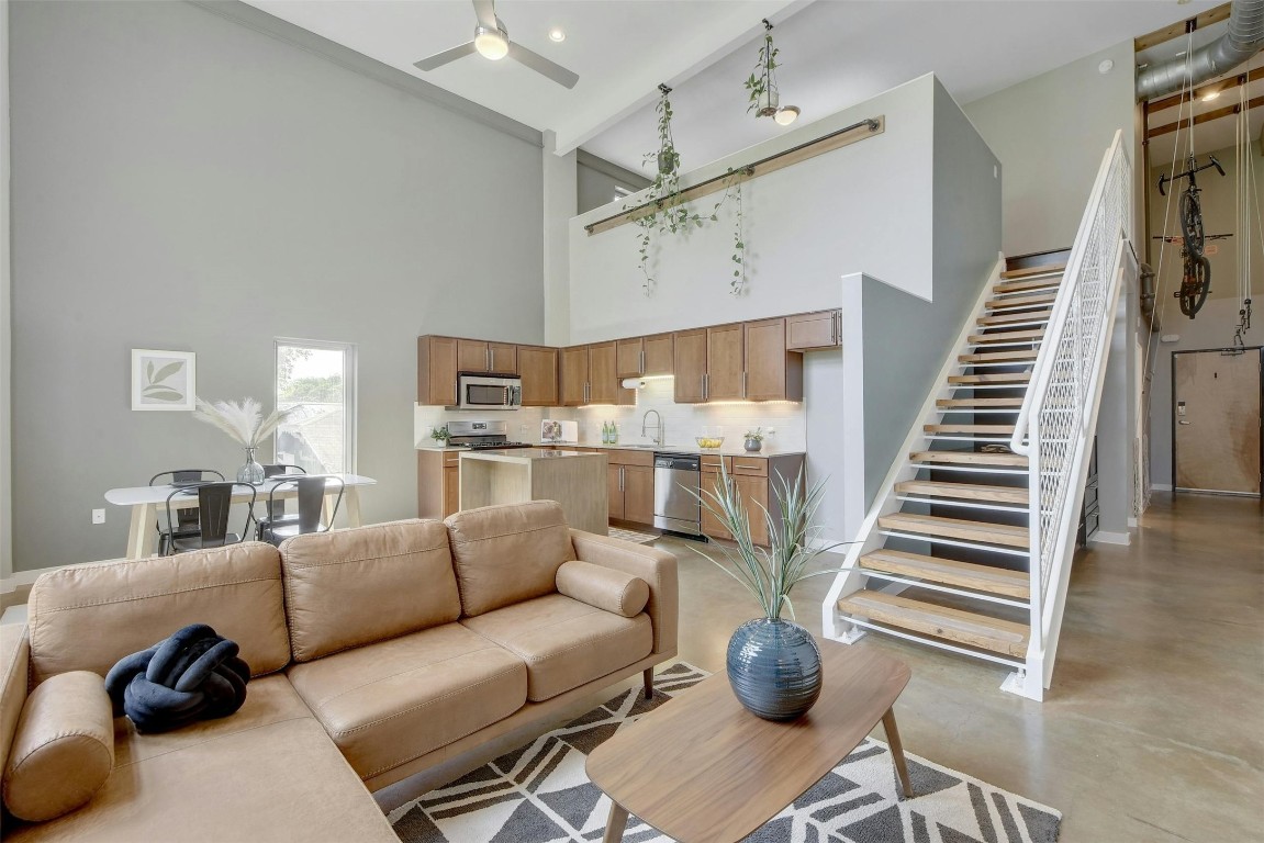 Welcome to contemporary urban living at its finest in this sleek 1-bedroom, 1-bathroom condo with a loft in vibrant East Austin!
