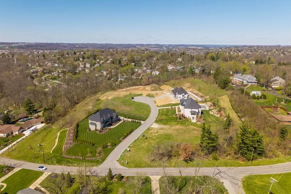 an aerial view of a residential houses with outdoor space