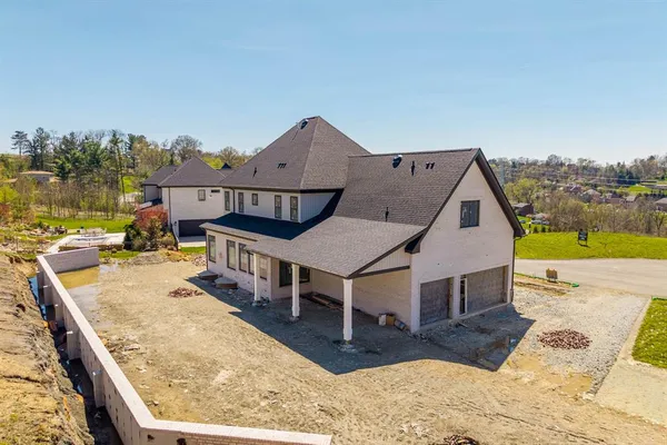 a view of a house with roof deck