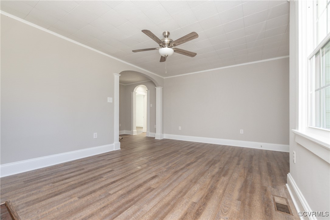 19503 Ahern Road Moseley, VA 23120 - Photo 8 of 29 wooden floor in an empty room with a window