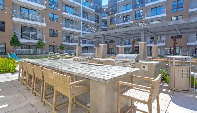 a view of an outdoor space with seating area