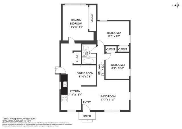 $99,999 | 12219 South Throop Street, Chicago, IL 60643