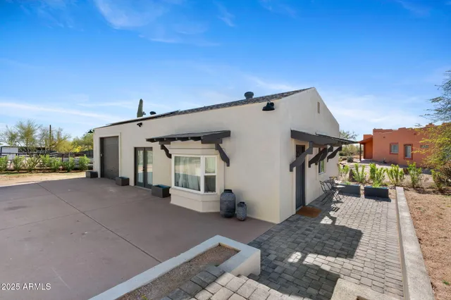 a view of a house with a patio