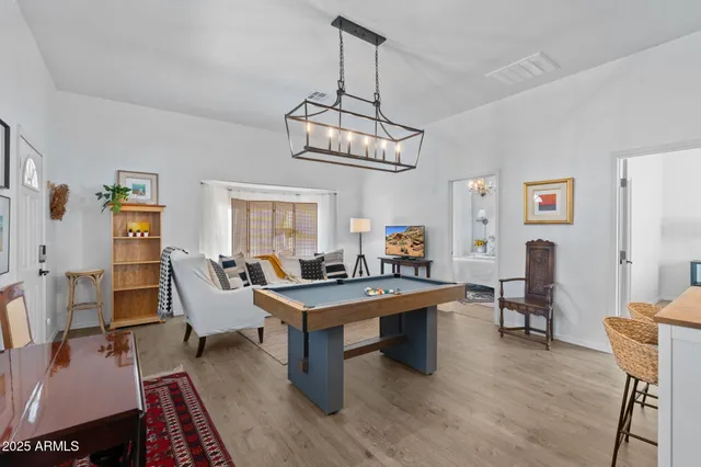 a view of a livingroom and dining room