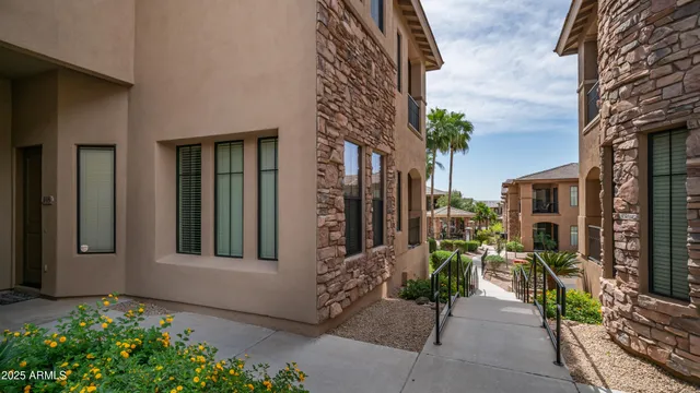 a view of a house with a potted plant windows