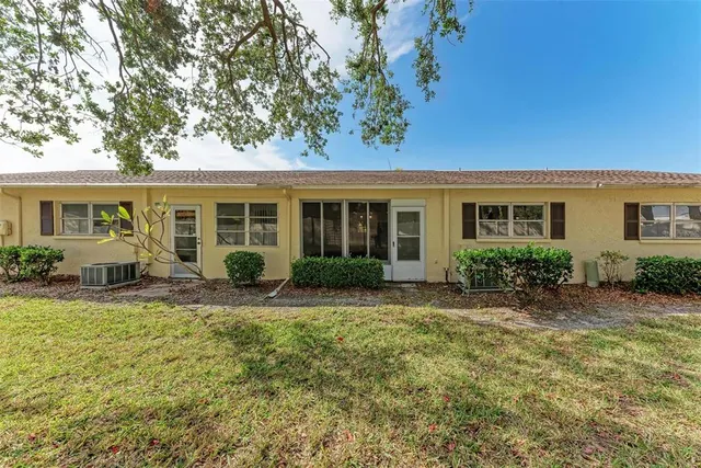 a view of a house with a patio
