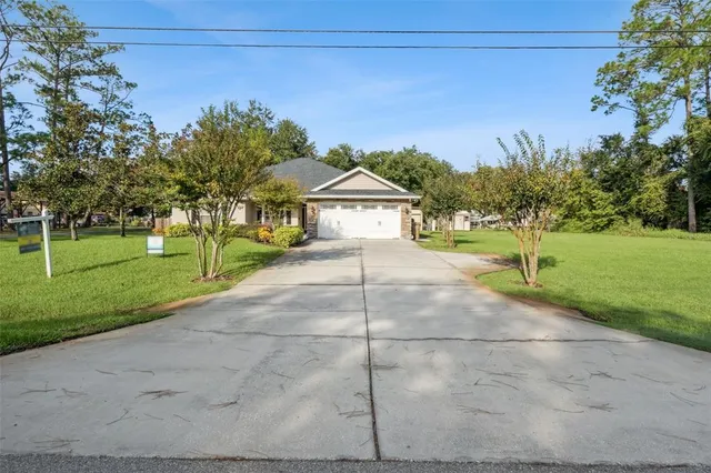 a view of a lake with a city view