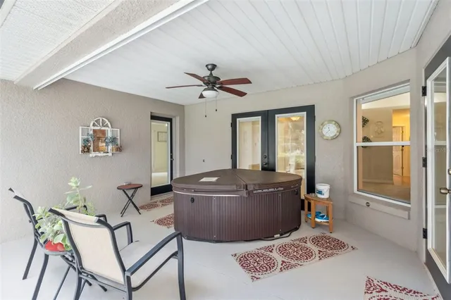 a view of room with window and bathroom view