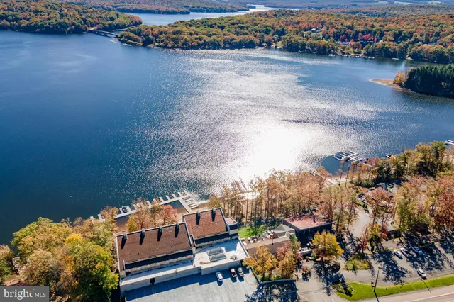 an aerial view of multiple house