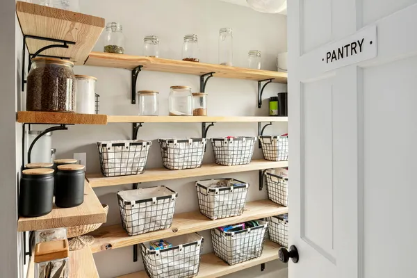 a room with storage and utility