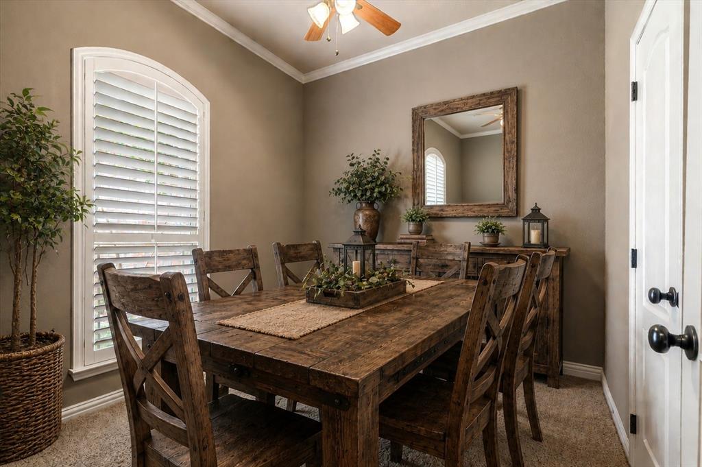 1852 Meadowview Canton, TX 75103 - Photo 14 of 28 a view of a dining room with furniture and window